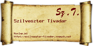 Szilveszter Tivadar névjegykártya